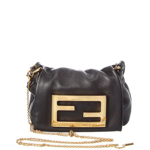 Fendi Nano Baguette Leather Mini Bag, Black - Picture 1 of 5